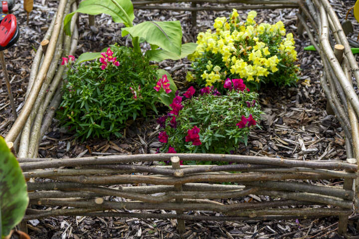 dobar Beeteinfassungen aus Haselnuss